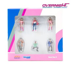 Tarmac Works x American Diorama - Race Day 2 - pack 6 figuras de un día de carreras 1/64 TC-T64F001PK