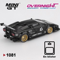 Mini GT Lamborghini Countach Lb-Works Negro en blister - MGT01081BL Escala 1/64
