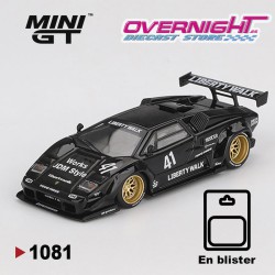 Mini GT Lamborghini Countach Lb-Works Negro en blister - MGT01081BL Escala 1/64