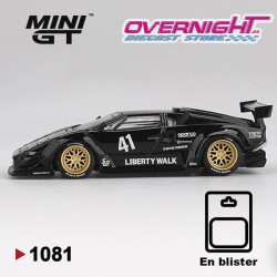 Mini GT Lamborghini Countach Lb-Works Negro en blister - MGT01081BL Escala 1/64