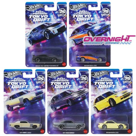 Hot Wheels Silver Series Fast and Furious Tokyo Drift - pack de 5 coches - HNR88-979M