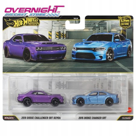 Hot Wheels Premium pack 2 Dodge Challenger y Demon SRT