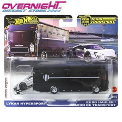 Hot Wheels Premium Team Transport Lykan Hypersport y Euro Hauler JMB39