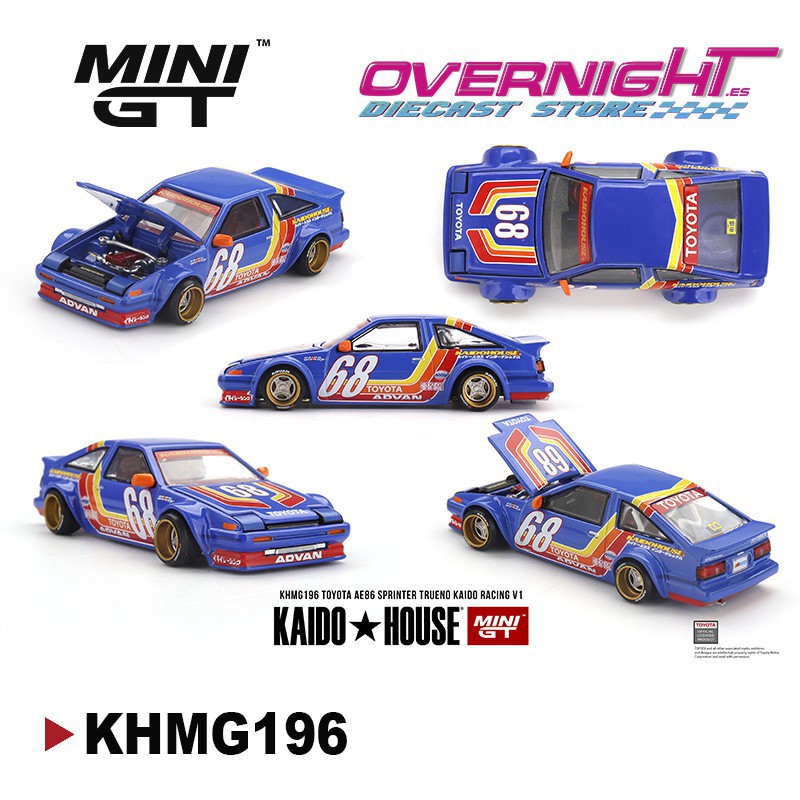 Mini GT Kaido House Toyota AE86 Sprinter Trueno Kaido Racing V1 1983 Escala 1/64 KHMG196