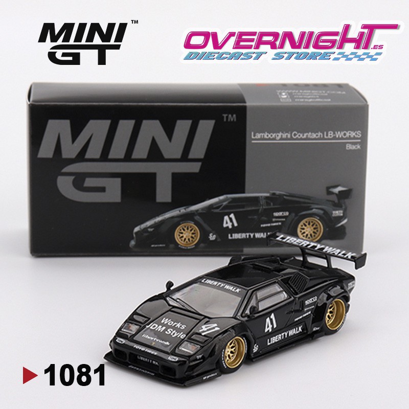 Mini GT Lamborghini Countach Lb-Works Negro - MGT01081L Escala 1/64
