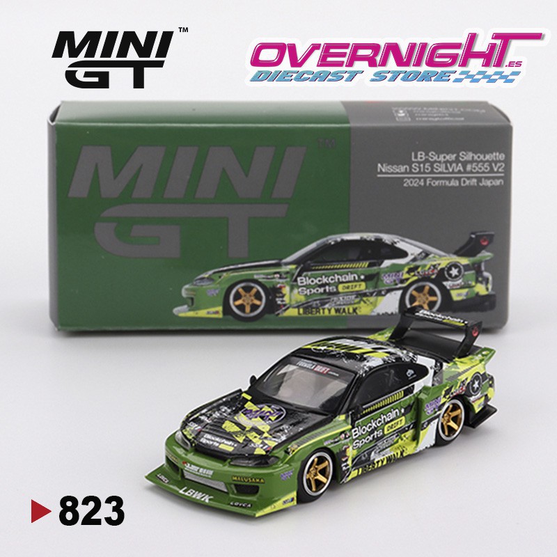 Mini GT Nissan Silvia S15 LB-Super Silhouette N555 V2 Formula Drift Japan 2024  - Escala 1/64 - MGT00823R