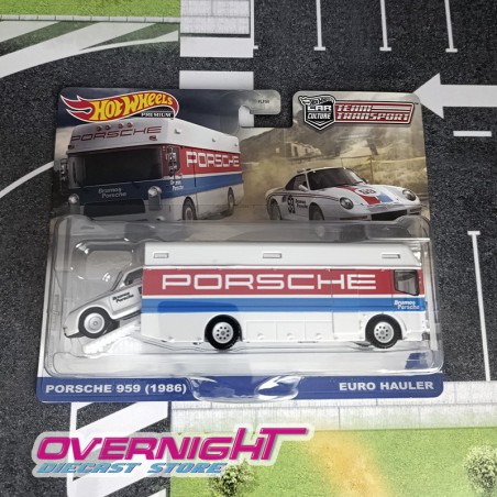 Hot Wheels Team Transport Porsche 959 + Euro Hauler