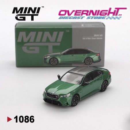 Mini GT BMW M5 (G90) Isle of Man Green Metallic Escala 1/64 MGT01086-L