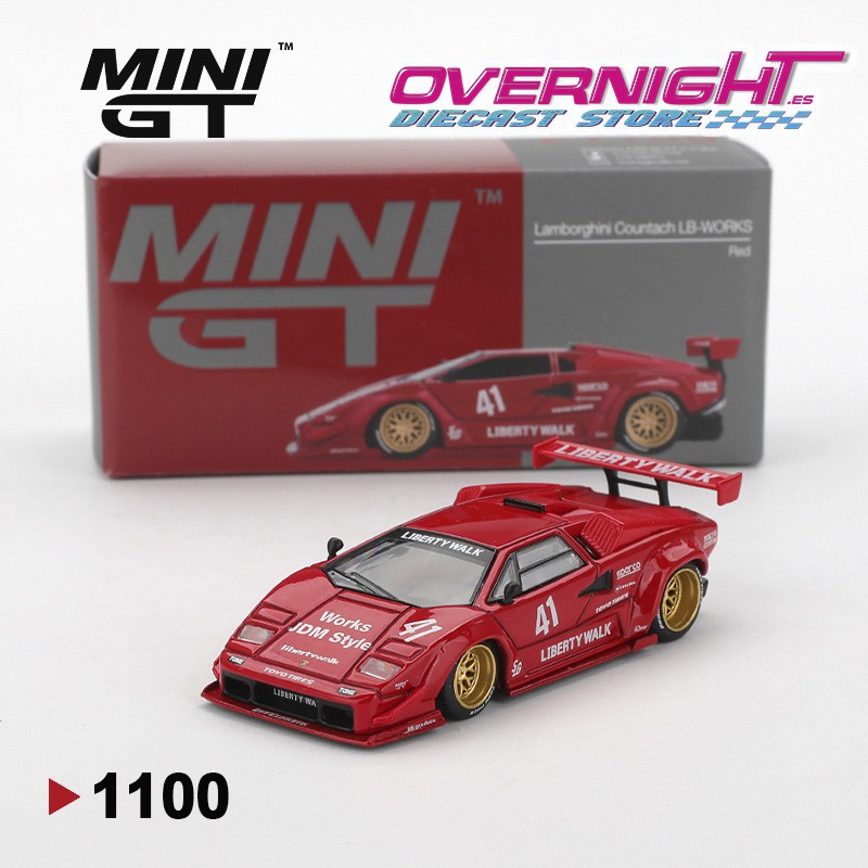 Mini GT Lamborghini Countach LB-WORKS Red Escala 1/64 MGT01100-L
