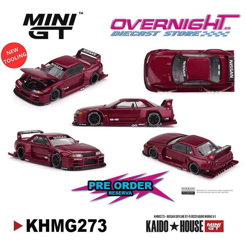 - PREORDER - Mini GT Nissan Skyline Gtr (R32) Kaido Works V1 1989 Escala 1/64 KHMG273