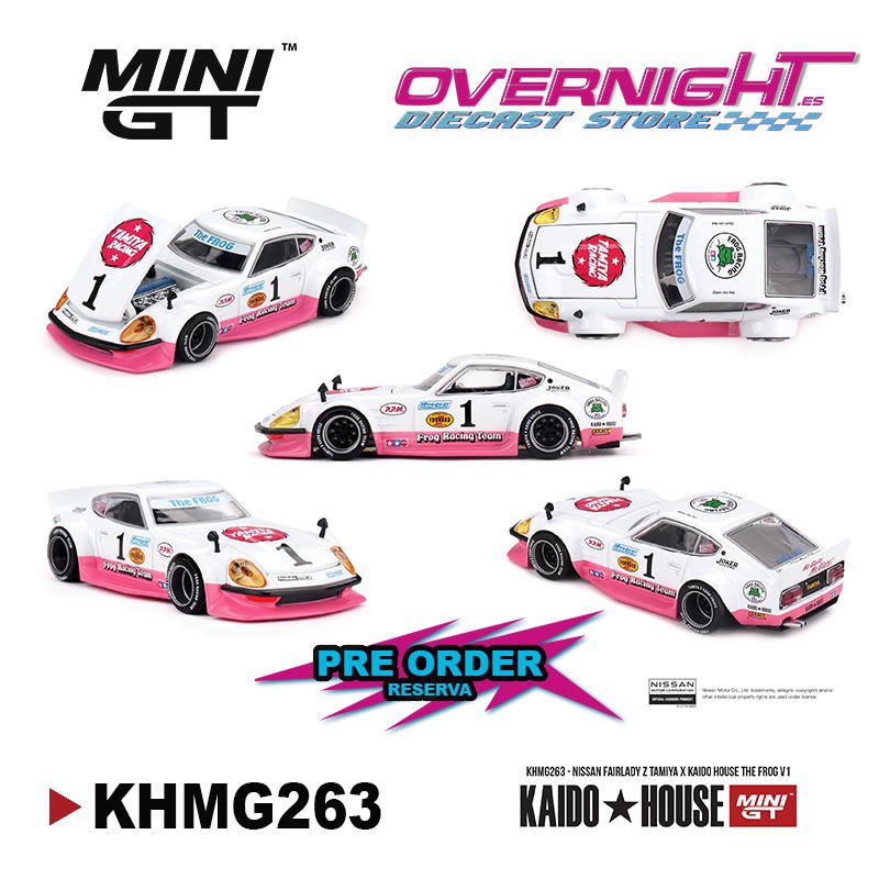 - PREORDER - Mini GT Nissan Fairlady Z Tamiya The Frog V1 1969 Escala 1/64 KHMG263