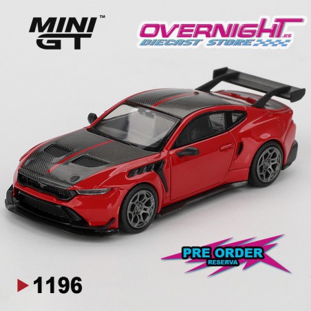 - PREORDER - Mini GT Ford Mustang Gtd Race Red 2025 Escala 1/64 MGT01196-L