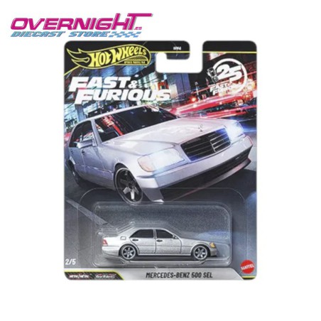 copia de Hot Wheels Premium Fast and Furious 25th Mercedes-Benz 500 SEL JHW67