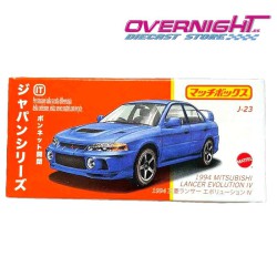 Matchbox Japan Series Mitsubishi Lancer Evo IV azul - Moving Parts - escala 1/64 HVV55