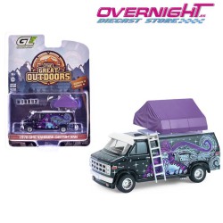 Greenlight Gmc Vandura Custom Van Wizard con tienda de techo - Escala 1/64 gl38080C
