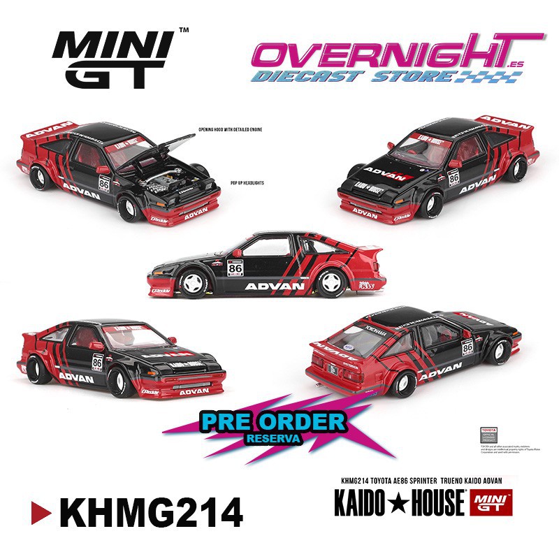 - PREORDER - Mini GT Kaido House Toyota Ae86 Sprinter Trueno Kaido Advan 1983 Escala 1/64 KHMG214