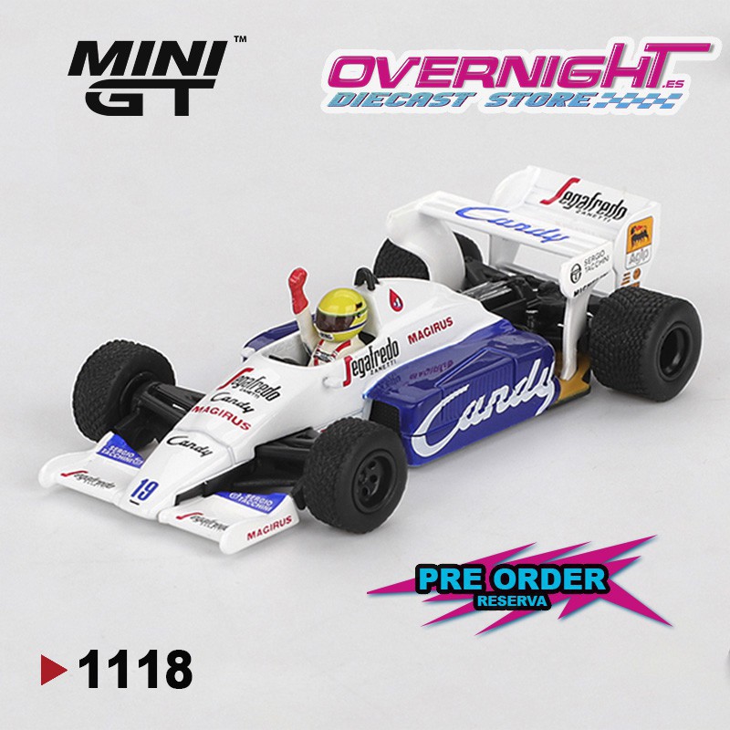 - PREORDER - Mini GT Toleman Tg184 N19 Ayrton Senna Monaco Gp 2nd Place 1984 Escala 1/64 MGT01118-L