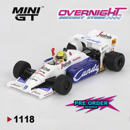 - PREORDER - Mini GT Toleman Tg184 N19 Ayrton Senna Monaco Gp 2nd Place 1984 Escala 1/64 MGT01118-L