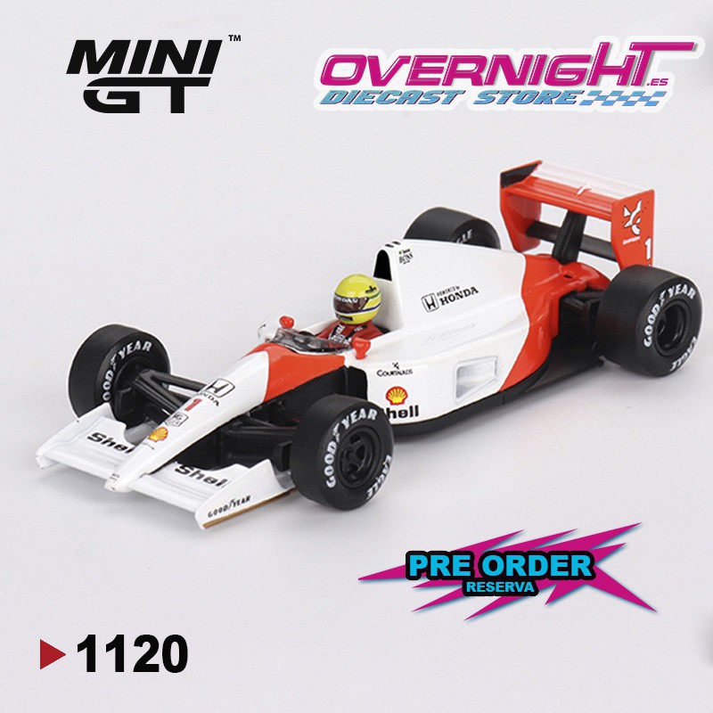 - PREORDER - Mini GT Mclaren Mp4/6 N1 Ayrton Senna Japanese Gp 2nd Place 1991 Escala 1/64 MGT01120-L