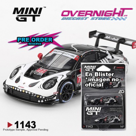 Mini GT Porsche 911 (992) Gt3 R N77 Gtd Pro Ao Racing Petit Le Mans 2025 Escala 1/64 MGT01143-BL
