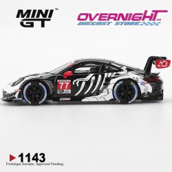 Mini GT Porsche 911 (992) Gt3 R N77 Gtd Pro Ao Racing Petit Le Mans 2025 Escala 1/64 MGT01143-BL