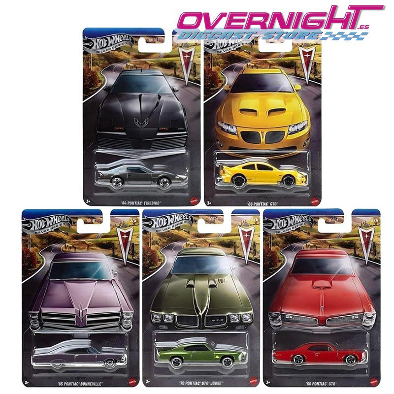 Hot Wheels Silver Series Pontiac Centennial pack de 5 coches - GRT01-979P