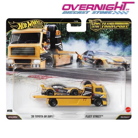 Hot Wheels Premium Team Transport 2020 Toyota GR Supra y Fleet Street JHX87