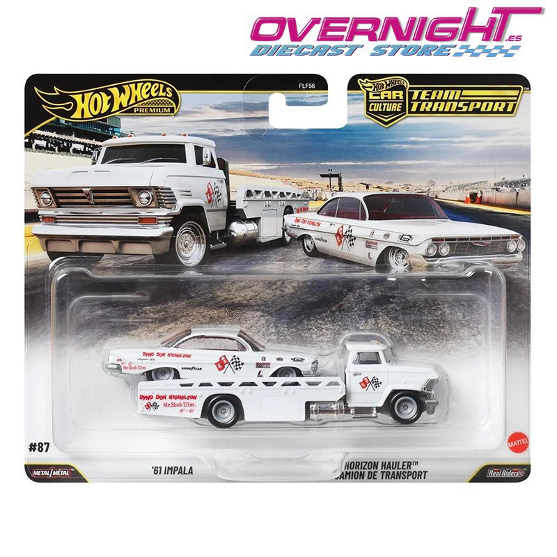 Hot Wheels Premium Team Transport 1961 Chevrolet Impala y Horizon Hauler JHX88
