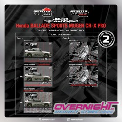 Tarmac Works Honda Ballade Sports Mugen CR-X Pro plata con 2 Tarmac Cards Escala 1/64 TC-T64G-TL058-SL