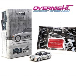 Tarmac Works Honda Ballade Sports Mugen CR-X Pro plata con 2 Tarmac Cards Escala 1/64 TC-T64G-TL058-SL