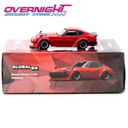 Tarmac Works Nissan Fairlady Z S30 Widebody Special Edition HK Toy Car Salon Rojo Escala 1/64 TC-T64G-062-RE