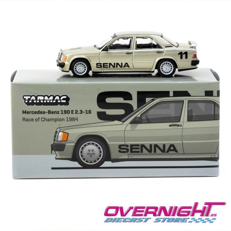 Tarmac Works Mercedes-Benz 190 E 2.3-16 Ayrton Senna Race Of Champion 1984 Escala 1/64 TC-T64G-047-84ROC11