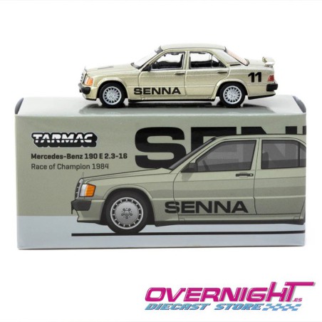 Tarmac Works Mercedes-Benz 190 E 2.3-16 Ayrton Senna Race Of Champion 1984 Escala 1/64 TC-T64G-047-84ROC11
