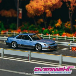 Tarmac Works Vertex Nissan Silvia S13 azul y gris Escala 1/64 TC-T64G-025-PU