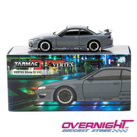 Tarmac Works Vertex Nissan Silvia S14 gris Escala 1/64 TC-T64G-018-GY