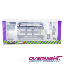 Tarmac Works Garage Tools Set Eva Racing – Elevador y herramientas Escala 1/64 TC-T64A-TL001-EVA