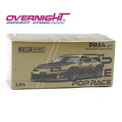Pop Race Top Secret Gt300 Supra con capó de carbono Escala 1/64 PR640277