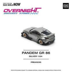 Pop Race Pandem Gr86 plata Escala 1/64 PR640235