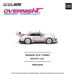 Pop Race Singer DLS Turbo (Track) blanco y rojo Escala 1/64 PR640226