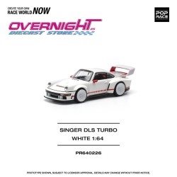 Pop Race Singer DLS Turbo (Track) blanco y rojo Escala 1/64 PR640226