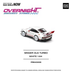 Pop Race Singer DLS Turbo (Track) blanco y rojo Escala 1/64 PR640226