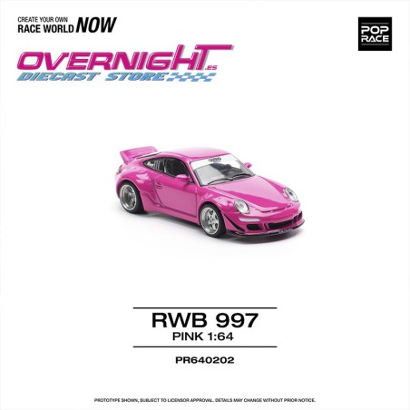 Pop Race Porsche RWB 997 Rosa Escala 1/64 PR640202