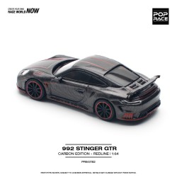 Pop Race Porsche 992 Stinger Gtr Carbon Edition Redline Antracita Escala 1/64 PR640192