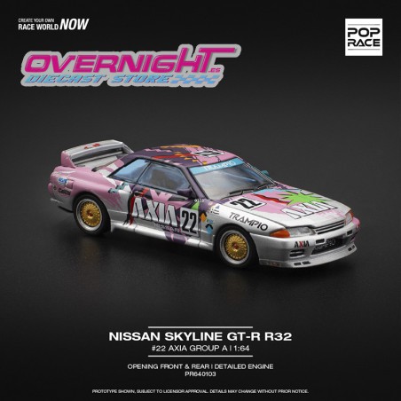 Pop Race Nissan Skyline Gt-R R32 n22 Axia Group A Escala 1/64 PR640103