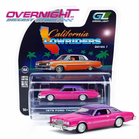 Greenlight Ford Thunderbird 1975 Lowrider California Series 7 rosa Escala 1/64 gl63080E