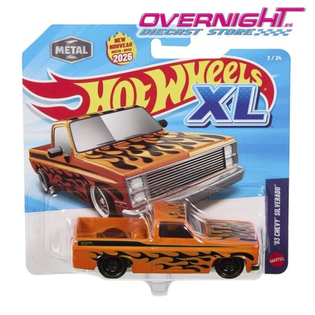 Hot Wheels XL 1983 Chevrolet Silverado 2026 - Escala 1/43 JKL06