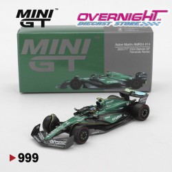 Mini GT Aston Martin Amr24 n14 Fernando Alonso Bahrain Gp 2024 Escala 1/64 MGT00999Lhd