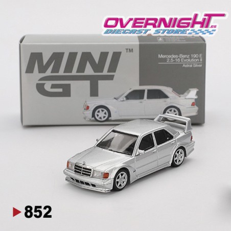 Mini GT Mercedes Benz 190E 2.5-16 Evo 2 Astral Silver 1989 Escala 1/64 MGT00852lhd