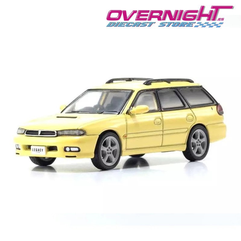 Kyosho Subaru Legacy Touring Wagon 1996 amarillo Escala 1/64 KYO07116A