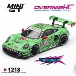 - PREORDER - Mini GT Porsche 911 (992) GT3 R n77 Ao Racing Sebring 12h Class Winner con Brackets Rexy Escala 1/64 MGT01218L